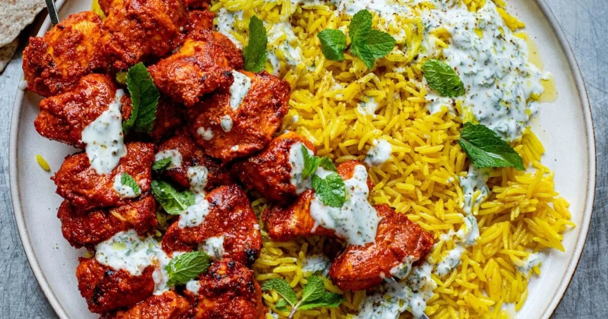 Air Fryer Tandoori Chicken Skewers
