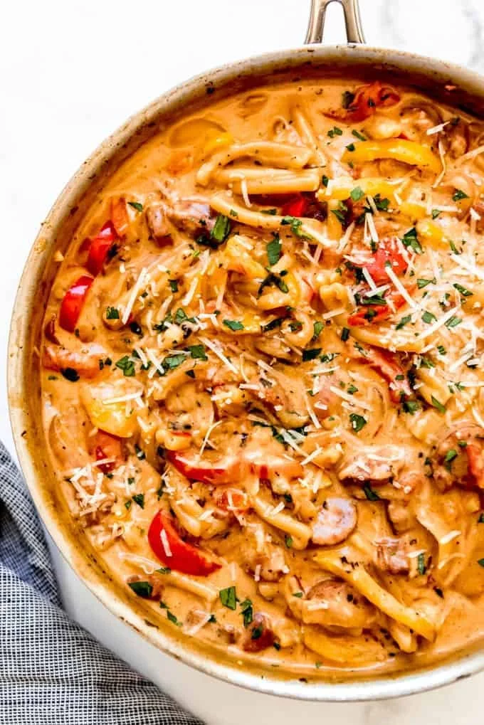 Cajun Sausage Pepper Pasta
