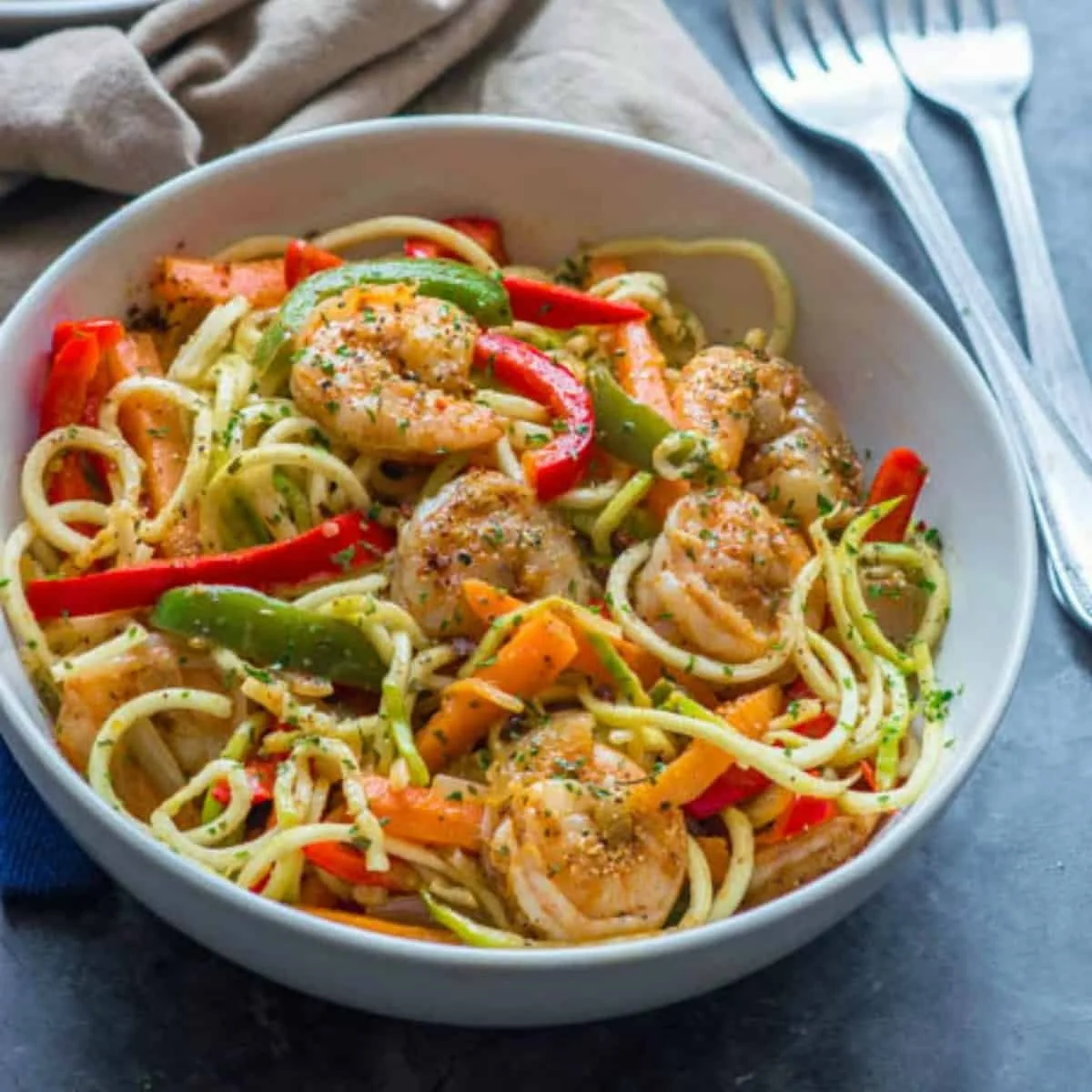 Cajun Shrimp with Zucchini Noodles