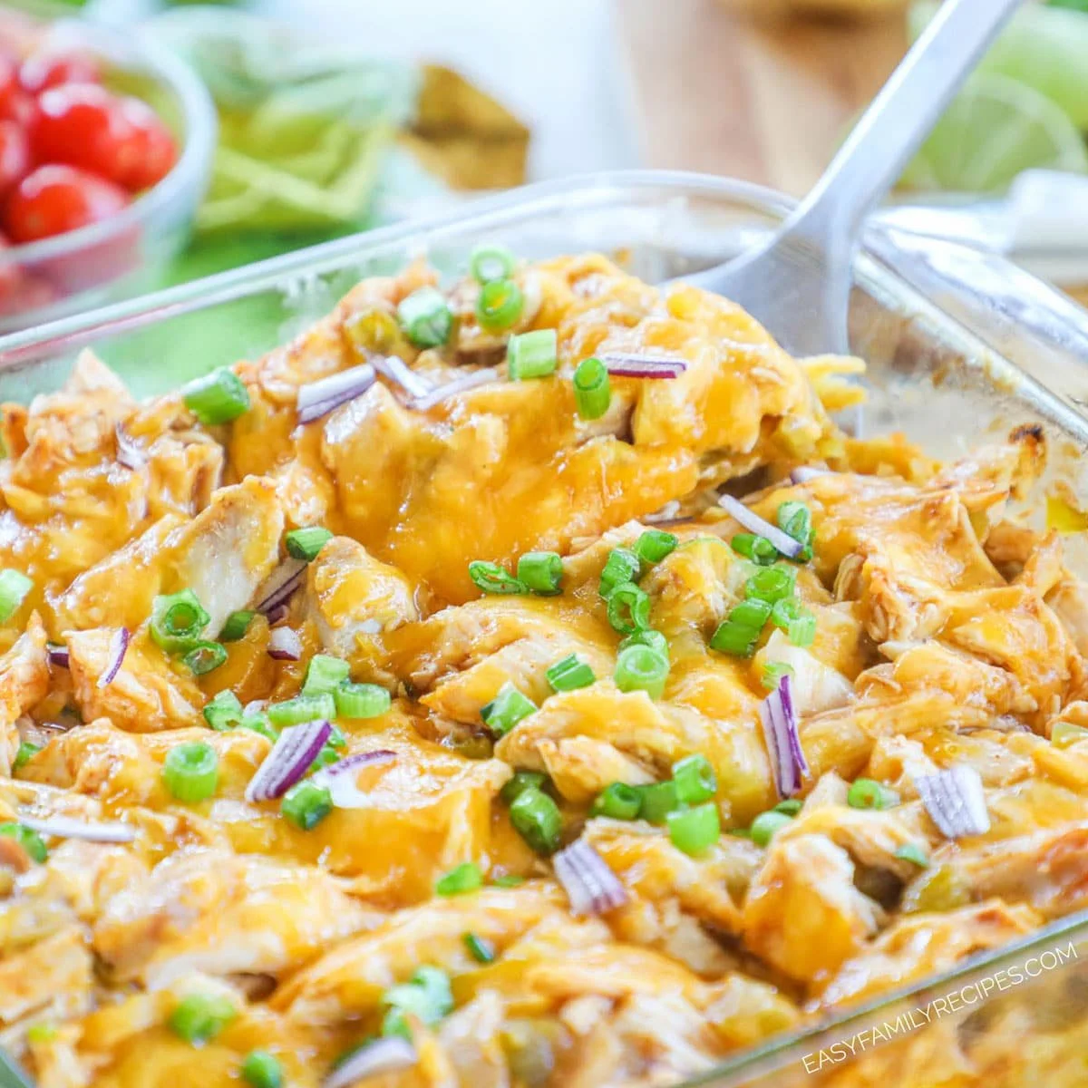Cheesy Chicken Enchilada Bake