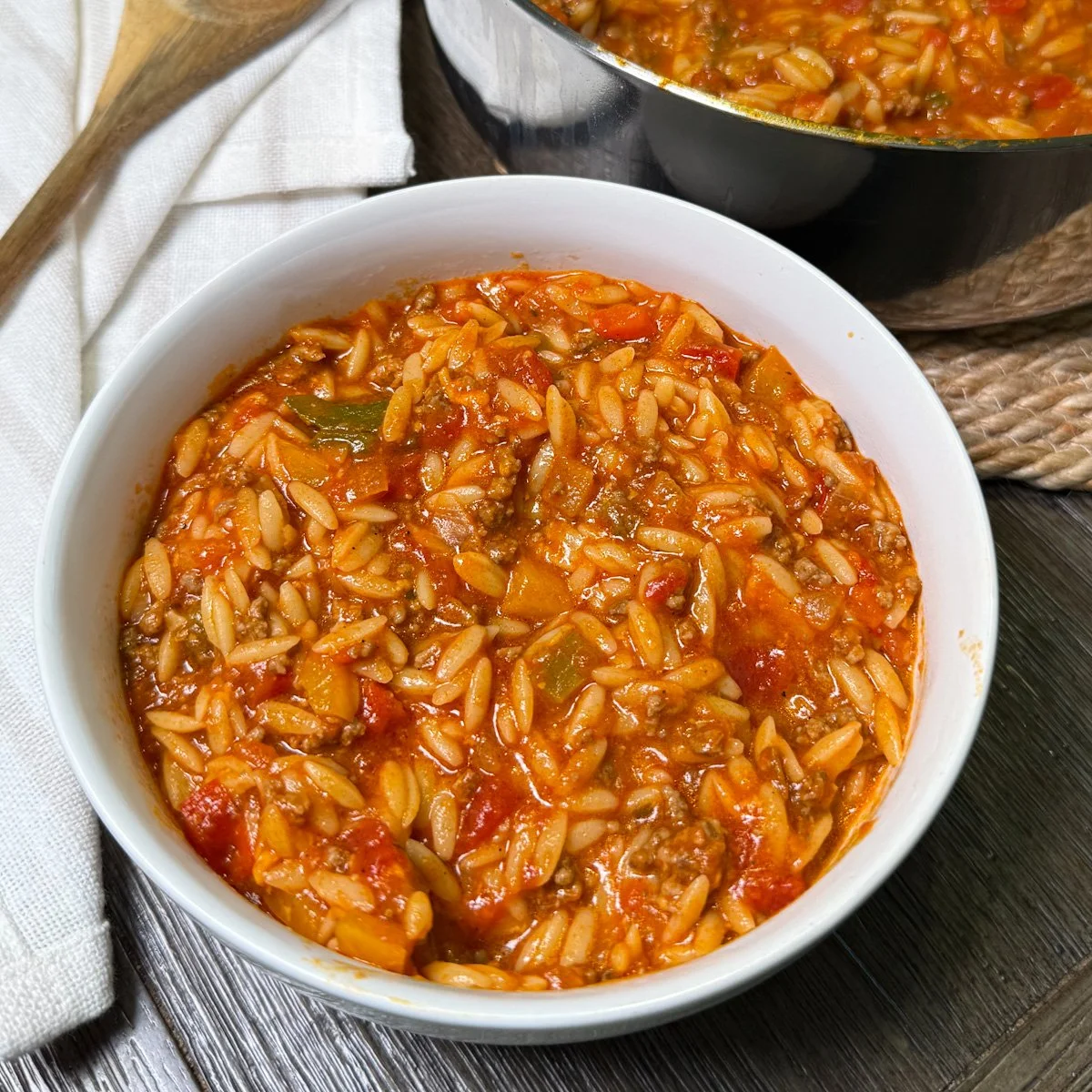 Cheesy Pepper-Stuffed Orzo