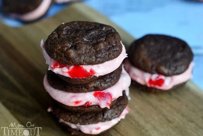 Cherry Filled Chocolate Sandwich Cookies