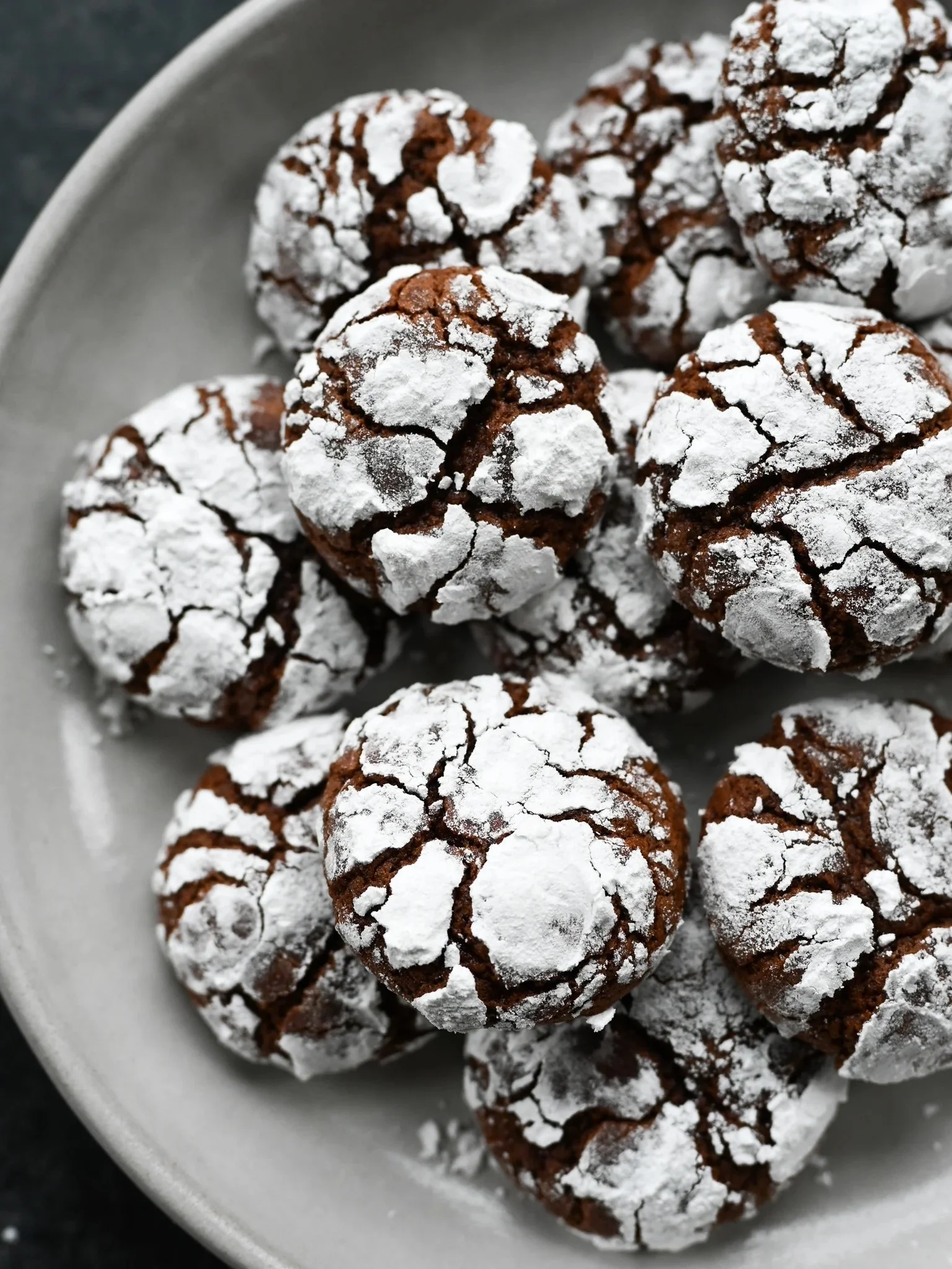 Chewy Cocoa Crinkle Cookies