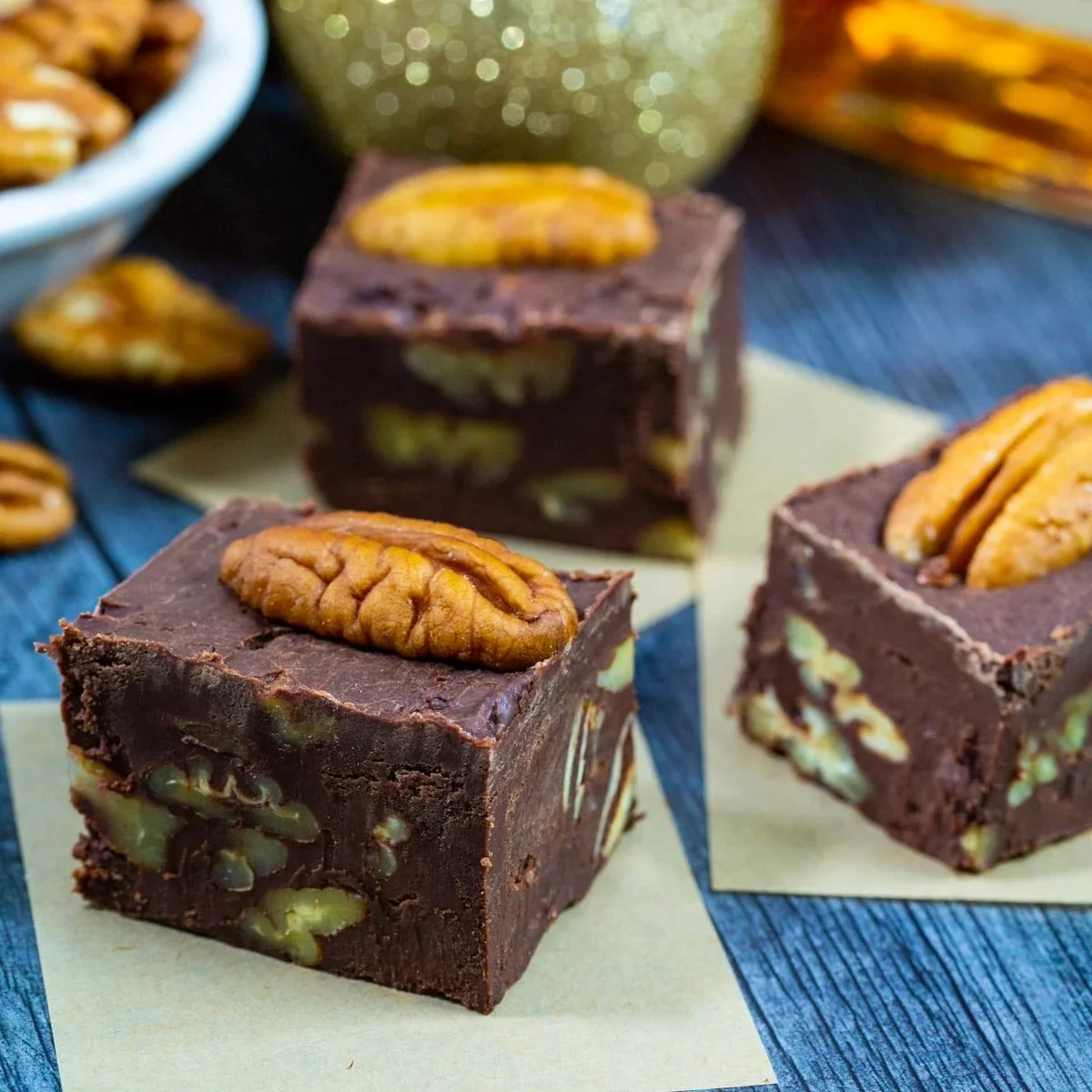 Creamy Bourbon Pecan Fudge