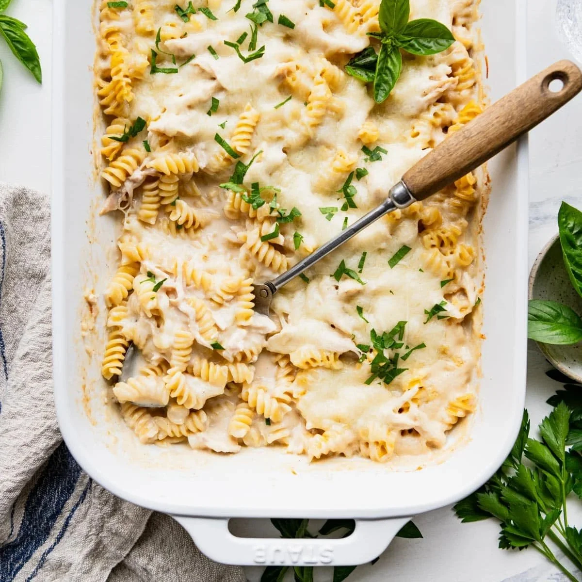Creamy Chicken Alfredo Casserole