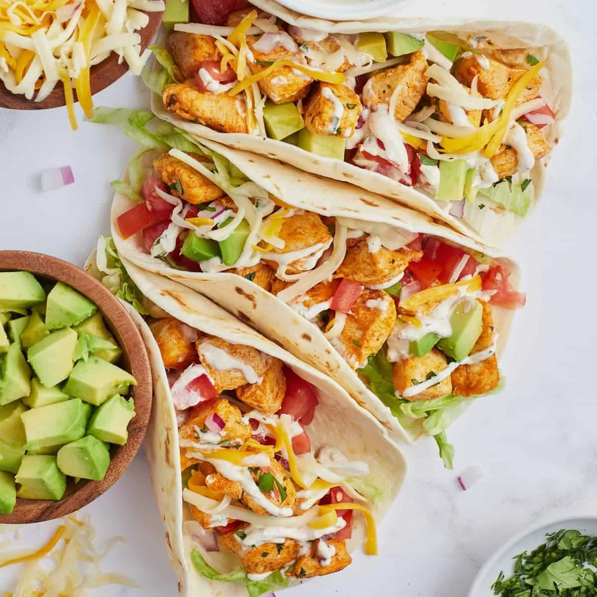 Creamy Ranch Chicken Tacos