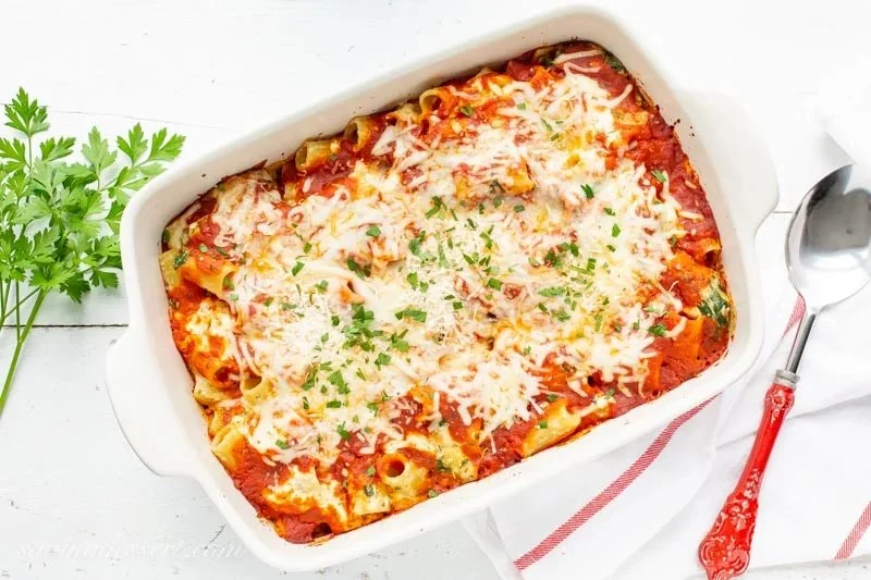 Creamy Ricotta Spinach Pasta Bake