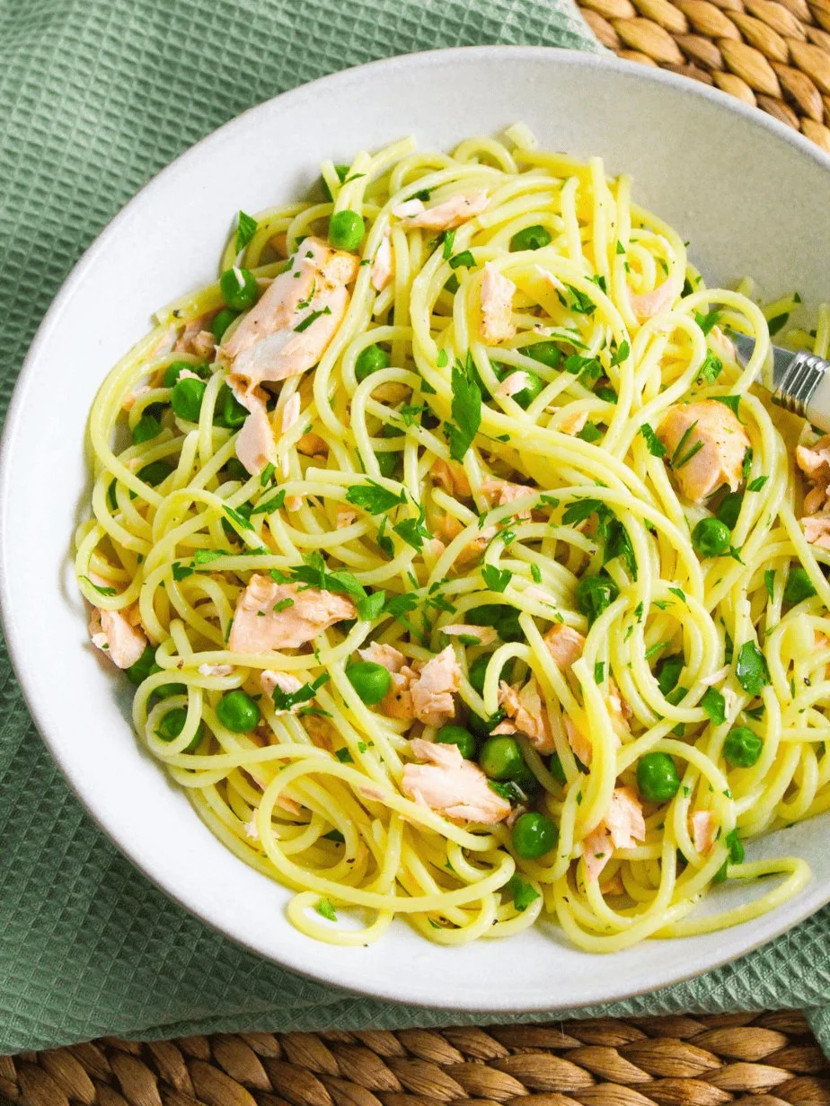 Creamy Salmon and Pea Pasta