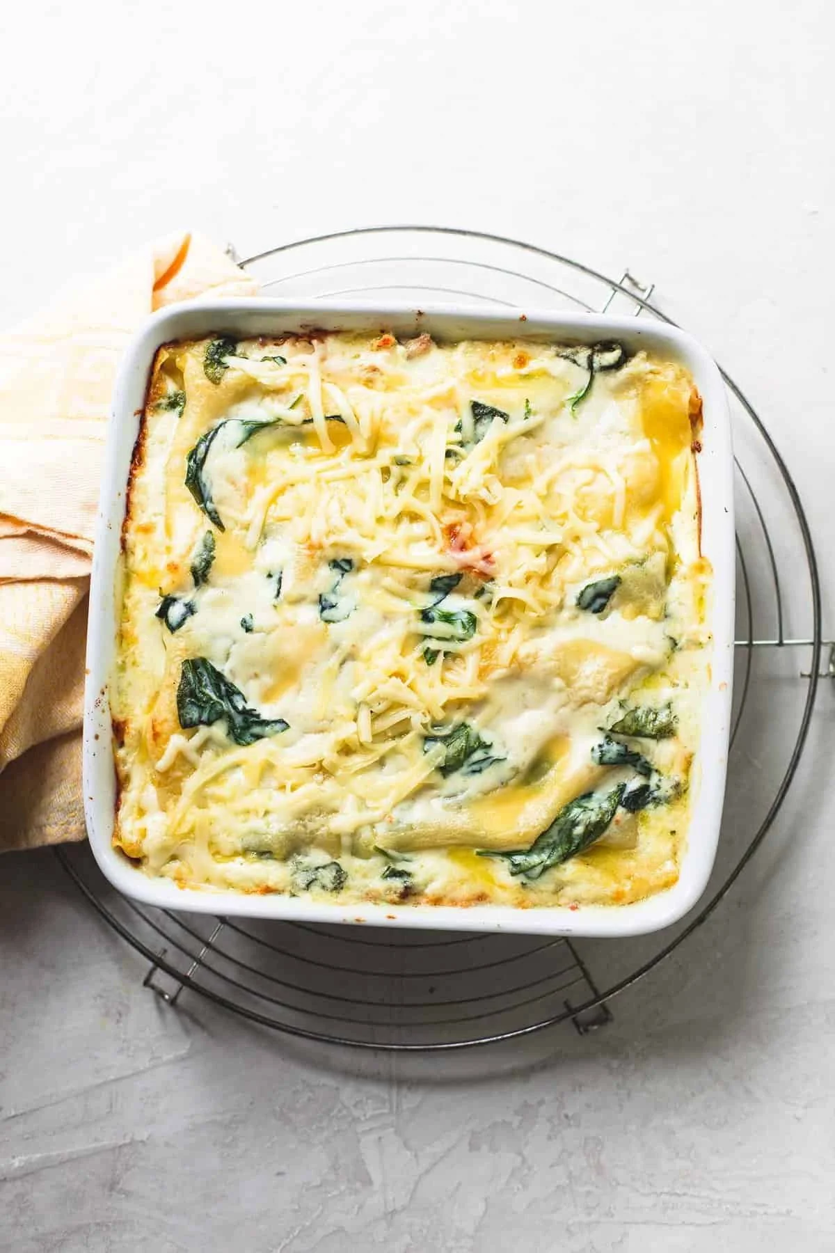 Creamy Spinach Chicken Lasagna