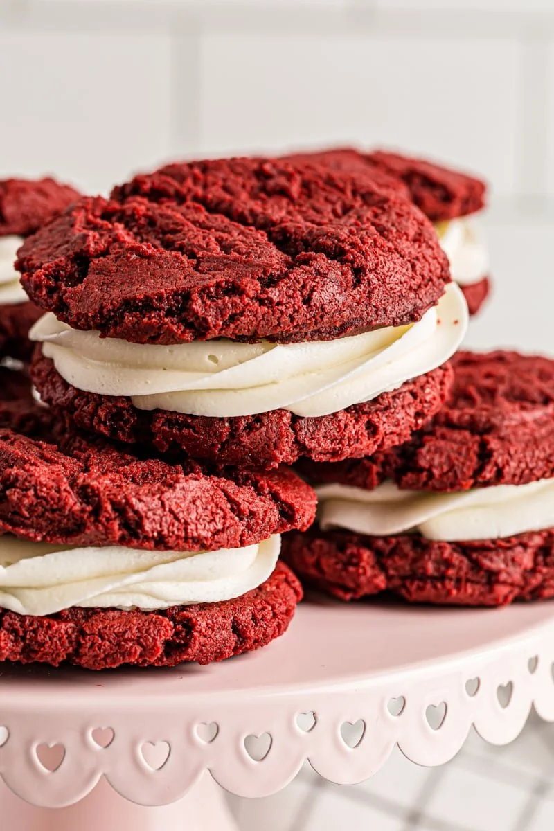 Crimson Velvet Sandwich Cookies