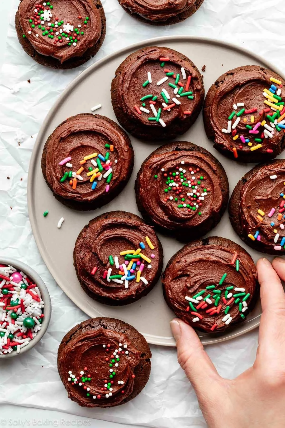 Decadent Chocolate Frosted Cookies