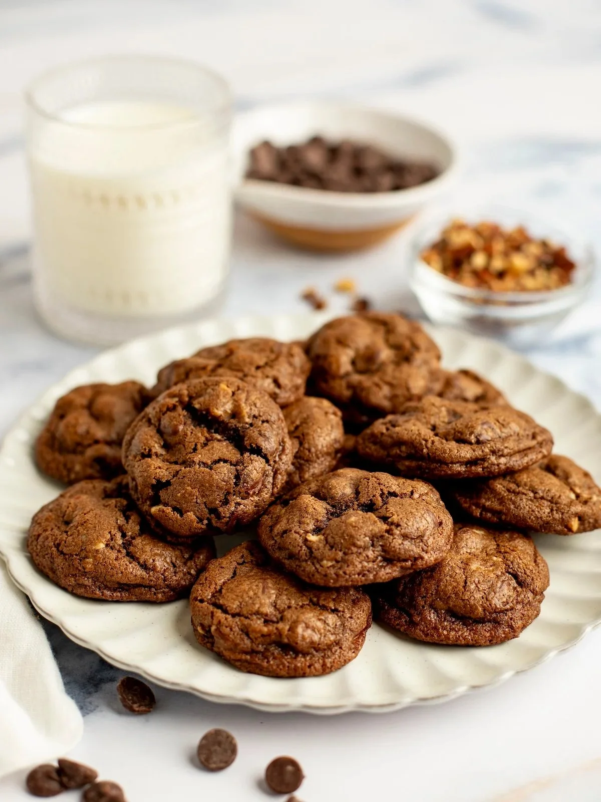 Double Chocolate Cookies with Pecans