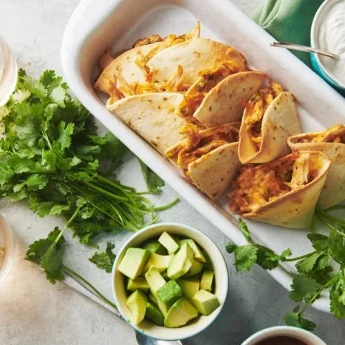 Easy Baked Chicken Quesadillas