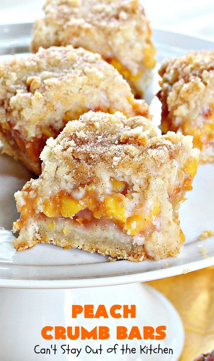 Easy Peach Crumb Bars