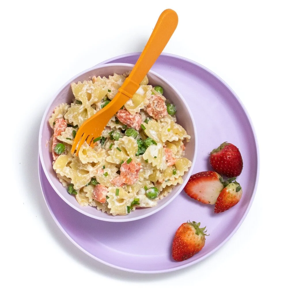 Family Friendly Salmon Pasta with Peas