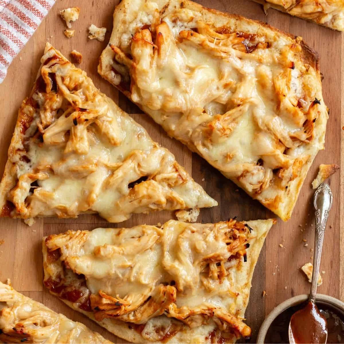 Four-Ingredient BBQ Chicken Flatbread