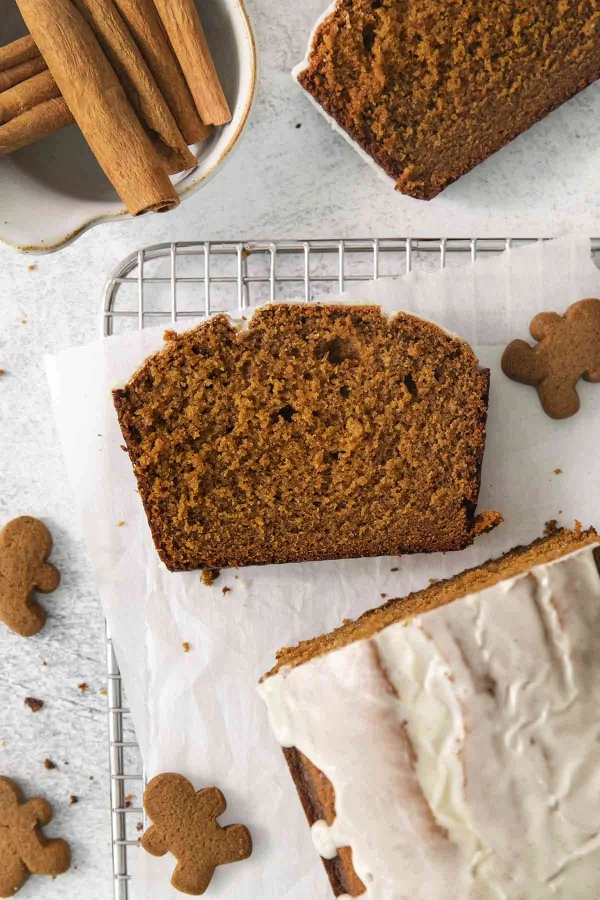 Gingerbread Loaf Cake with Icing