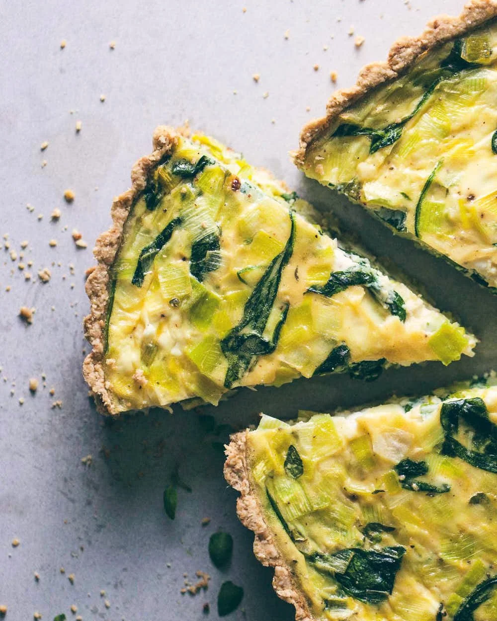 Gluten Free Leek Goat Cheese Quiche
