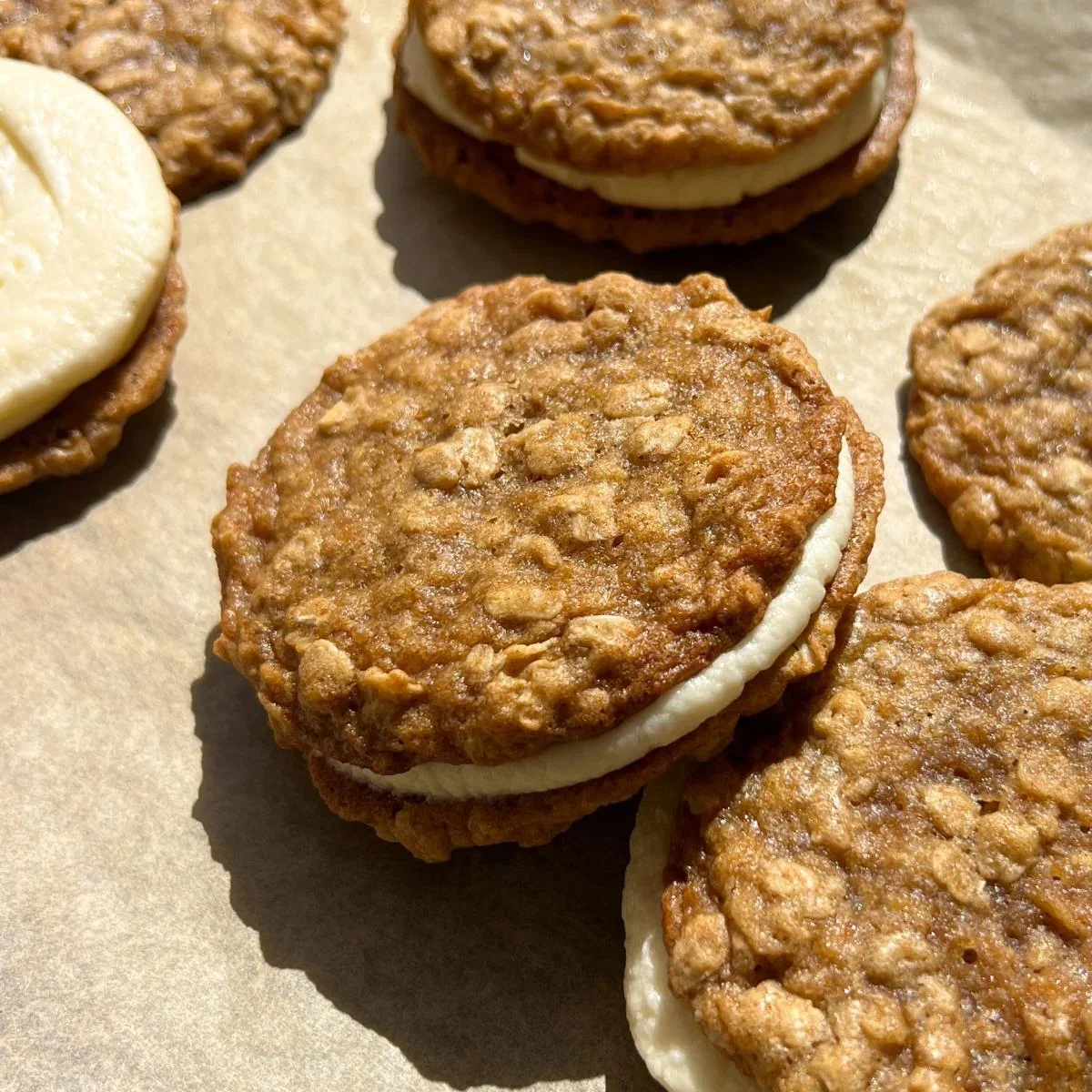 Gluten Free Oatmeal Cream Pie Cookies