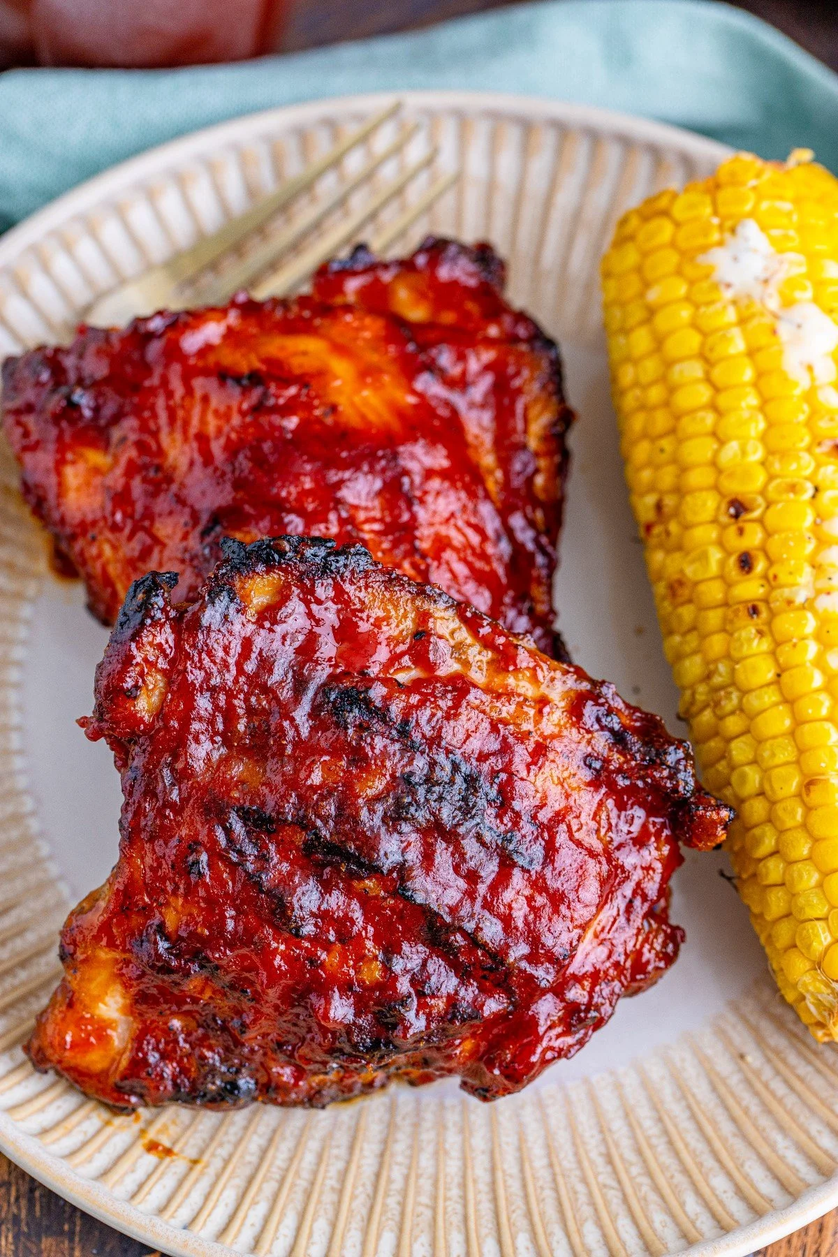 Grilled Barbecue Chicken Thighs