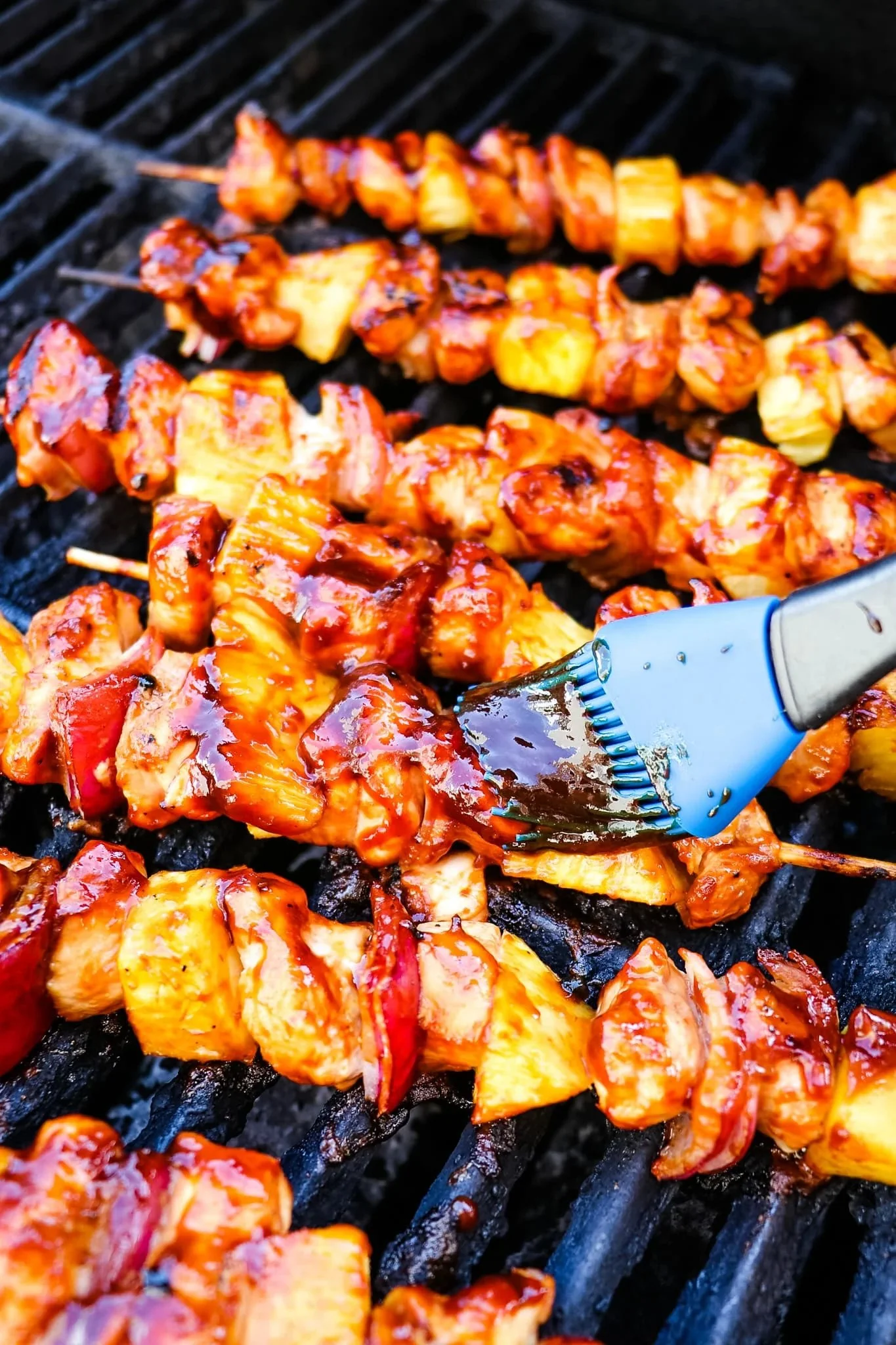 Grilled BBQ Chicken Pineapple Kabobs