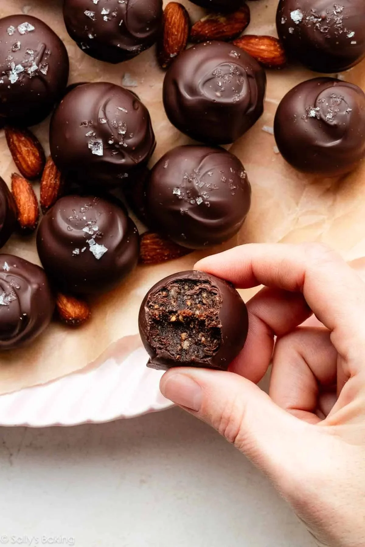 Healthy Chocolate Date Almond Truffles