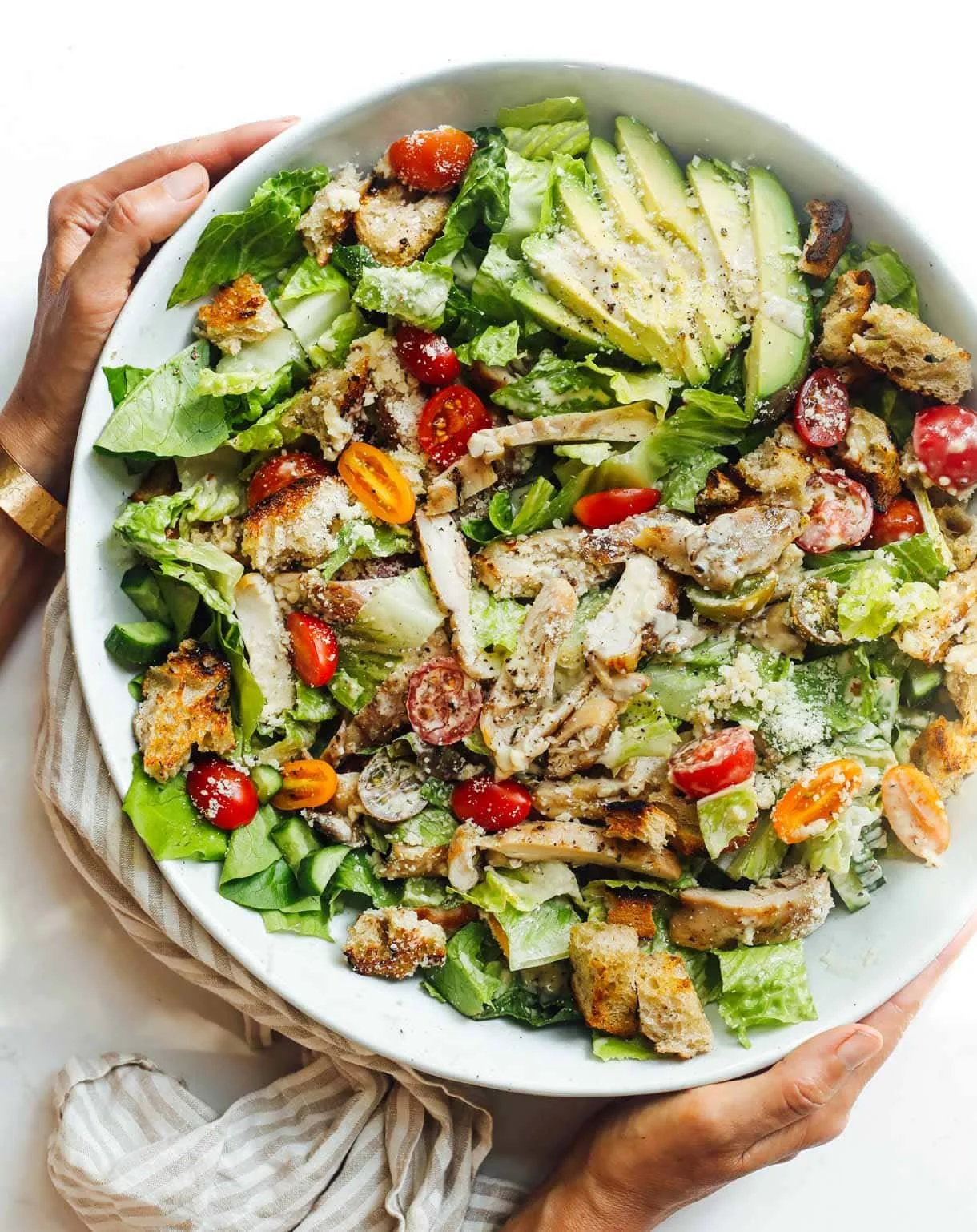 Juicy Grilled Chicken Caesar Salad