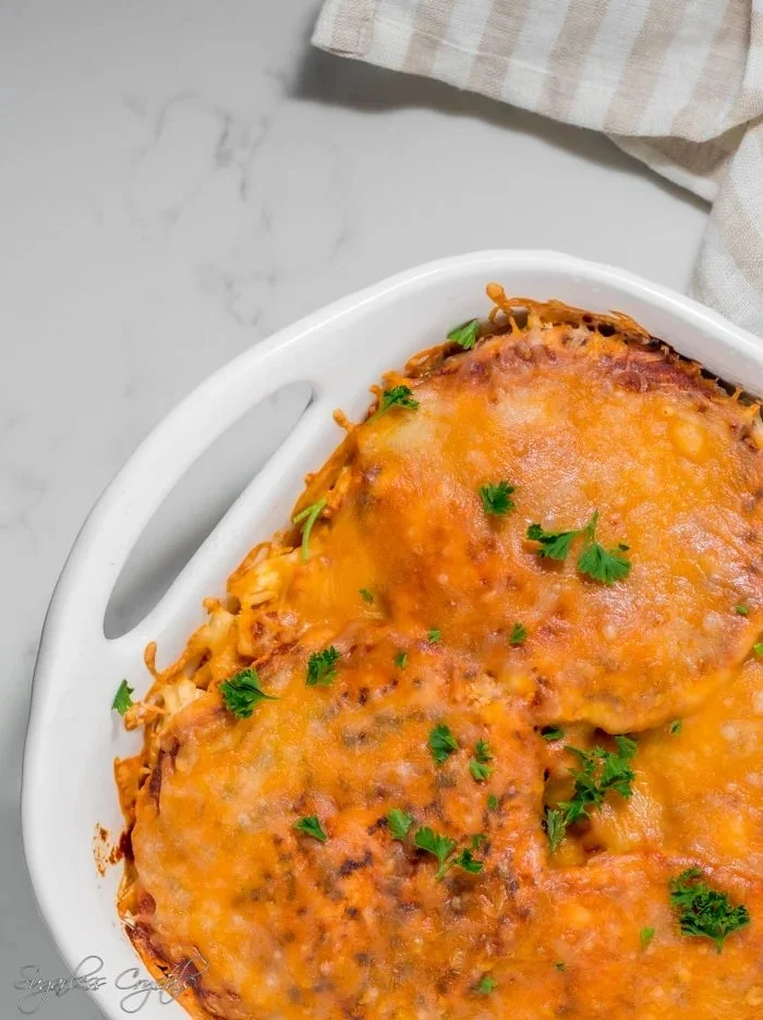 Keto Chicken Enchilada Casserole