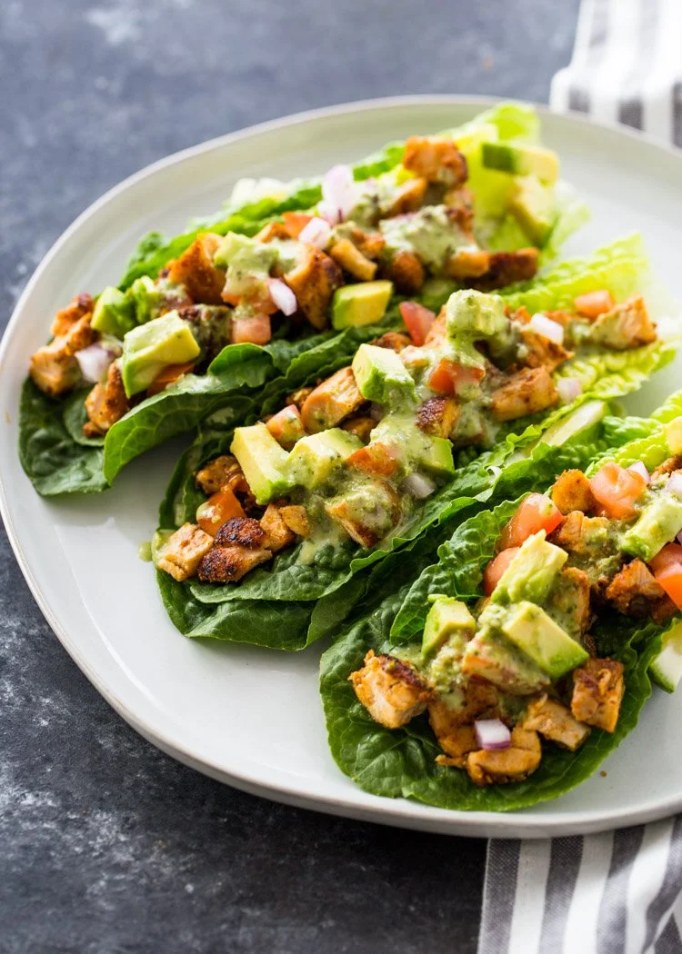Keto Chicken Taco Lettuce Wraps