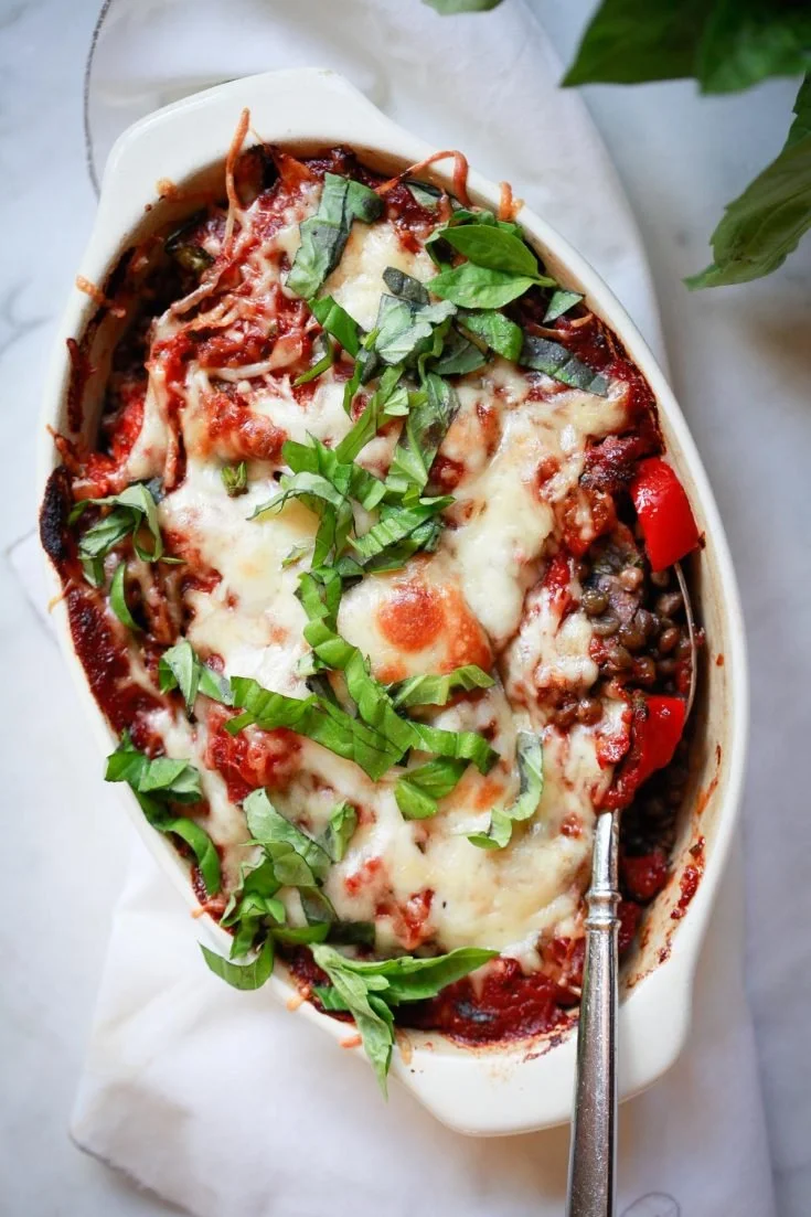 Meatless Italian Lentil Casserole