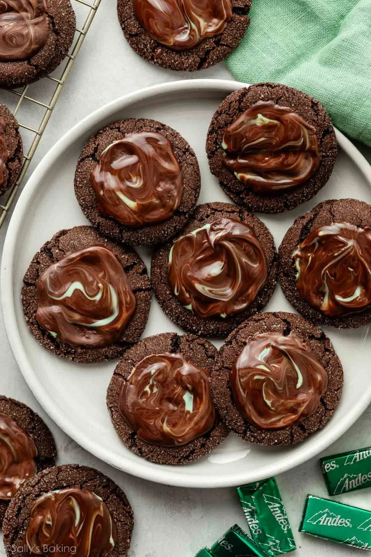 Mint Chocolate Andes Cookies