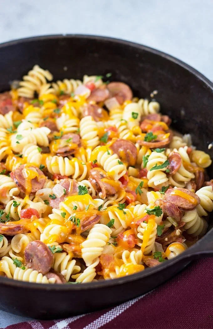 One Pan Cajun Andouille Pasta