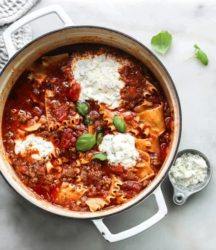 One-Pot Lasagna Soup