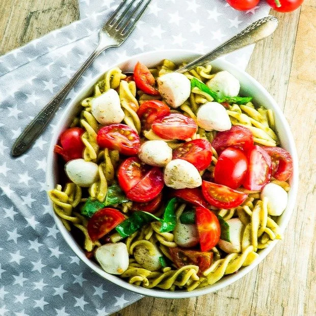 Protein-Packed Caprese Pasta Salad
