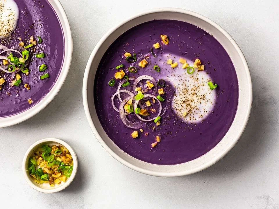 Purple Yam Ginger Coconut Soup