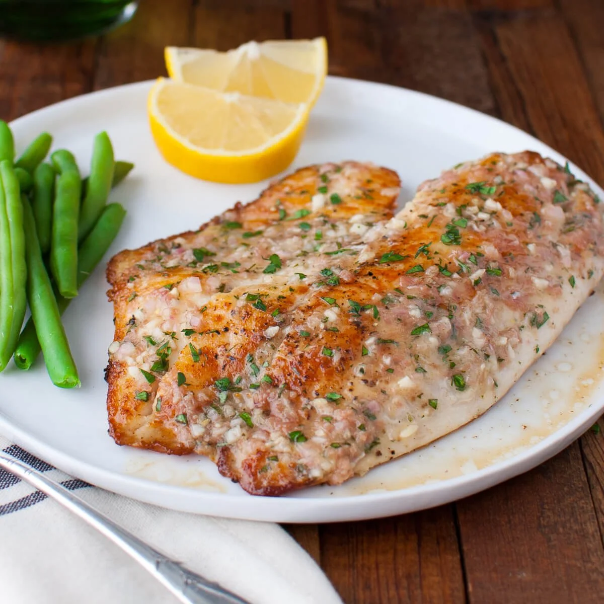 Sautéed Tilapia with Garlic Herb Butter