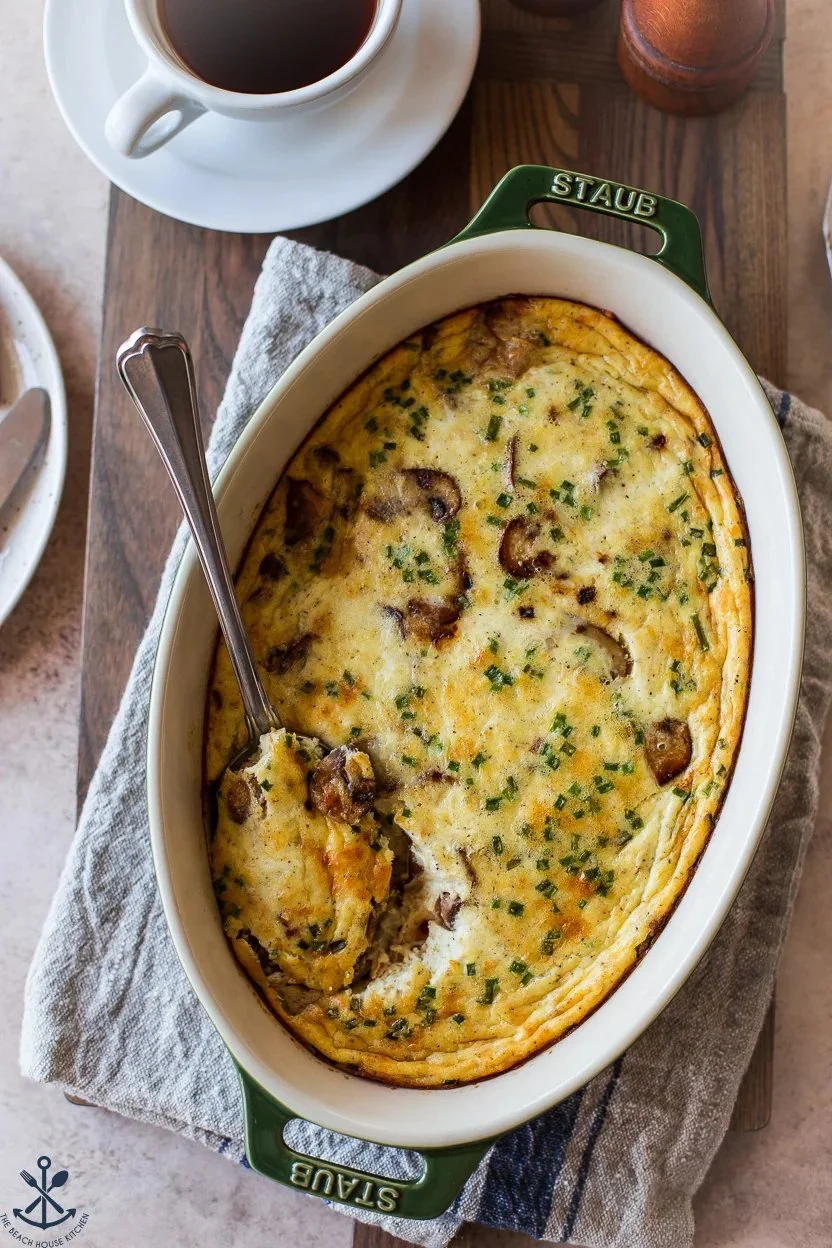 Savory Crustless Mushroom Quiche