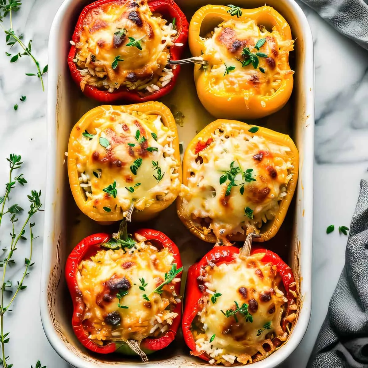 Simple Italian Stuffed Peppers