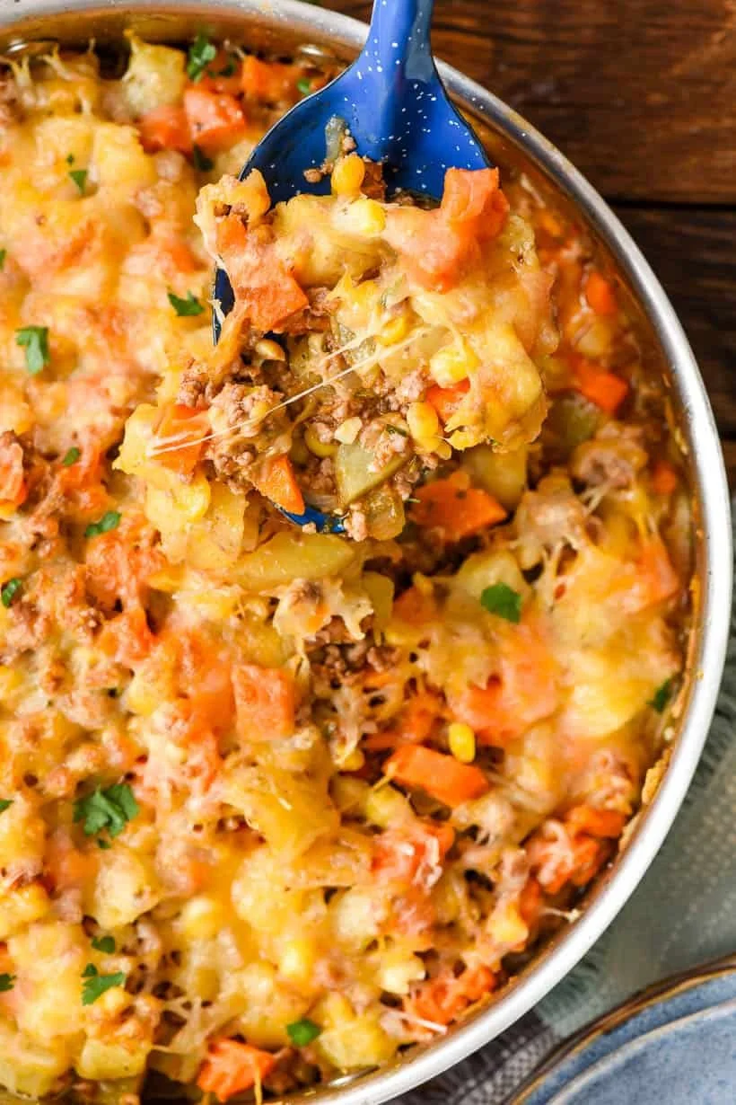 Skillet Ground Beef and Potatoes