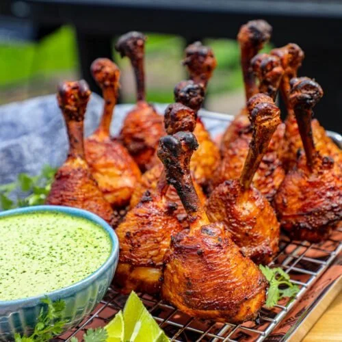 Smoked Chicken Lollipop Bites