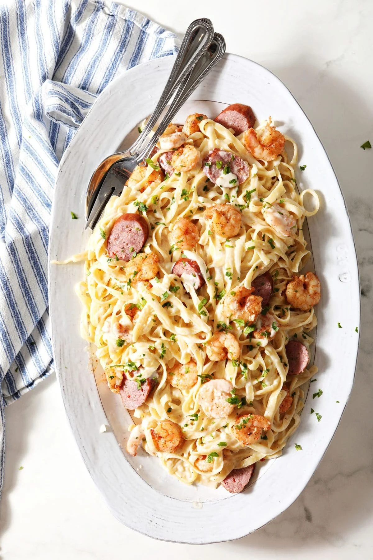 Spicy Cajun Shrimp Alfredo Pasta
