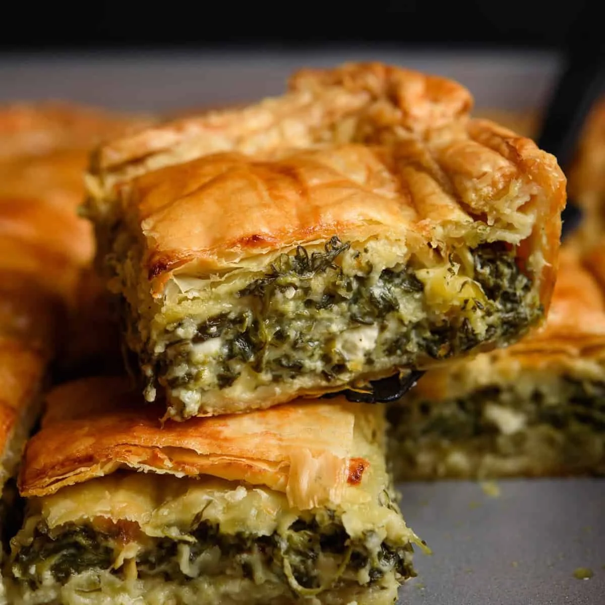 Spinach Feta Puff Pastry Pie