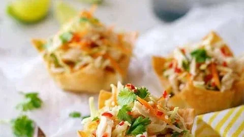 Thai Chicken Salad Cups