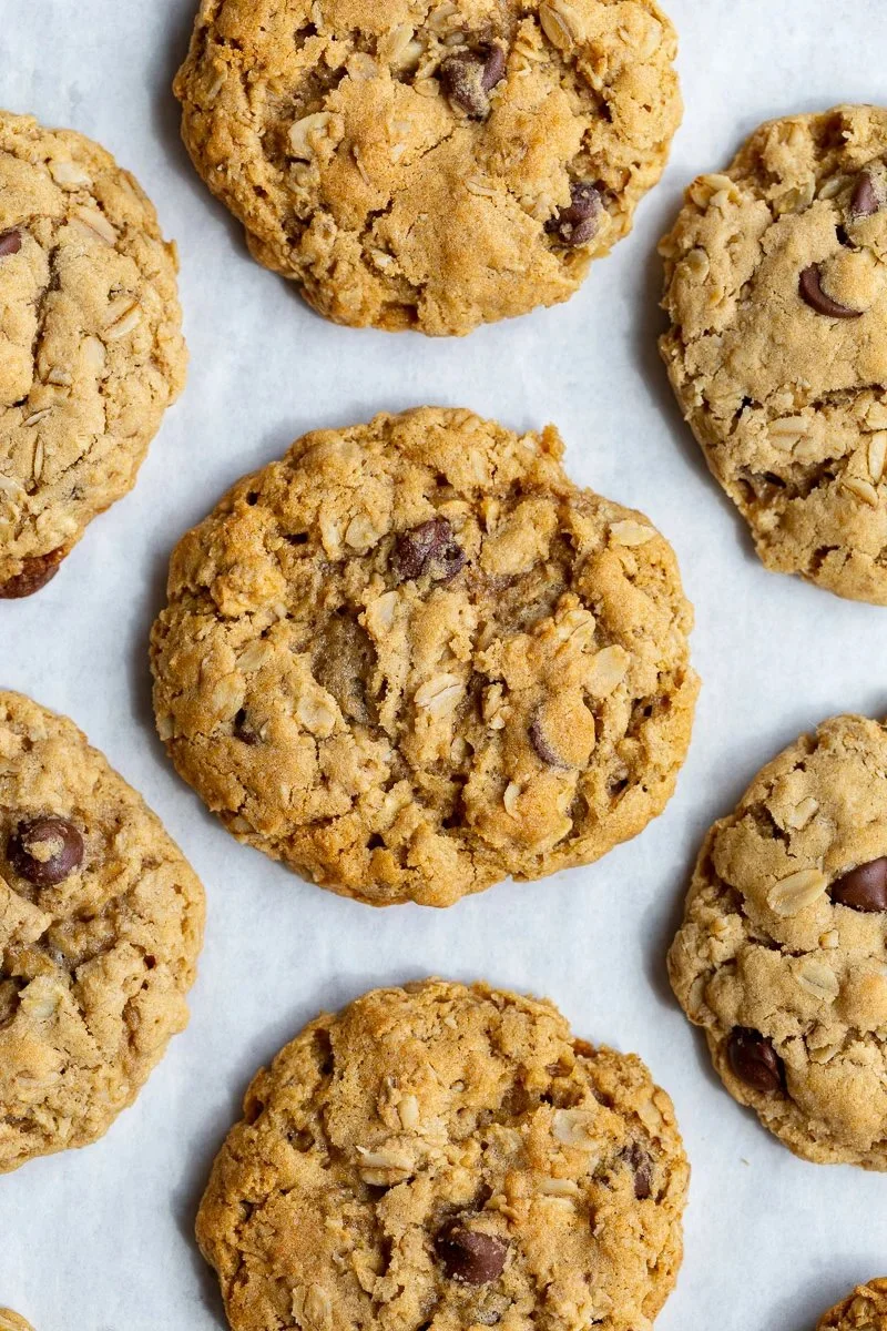 Thick Chewy Vegan Oatmeal Cookies
