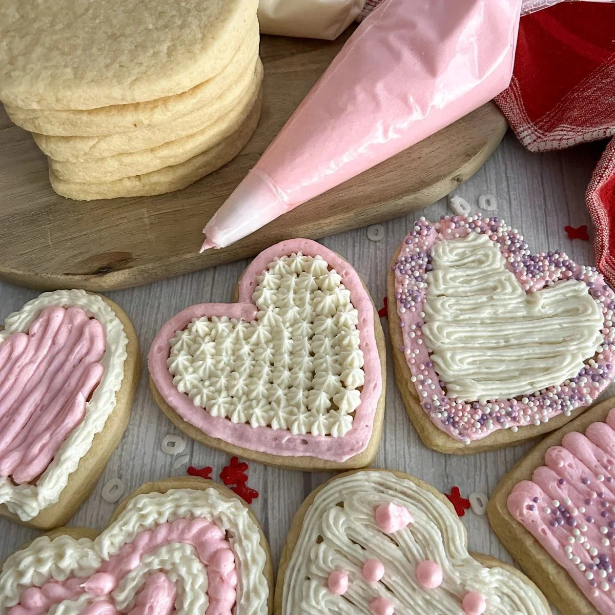 Valentine’s Sugar Cookies with Buttercream Frosting