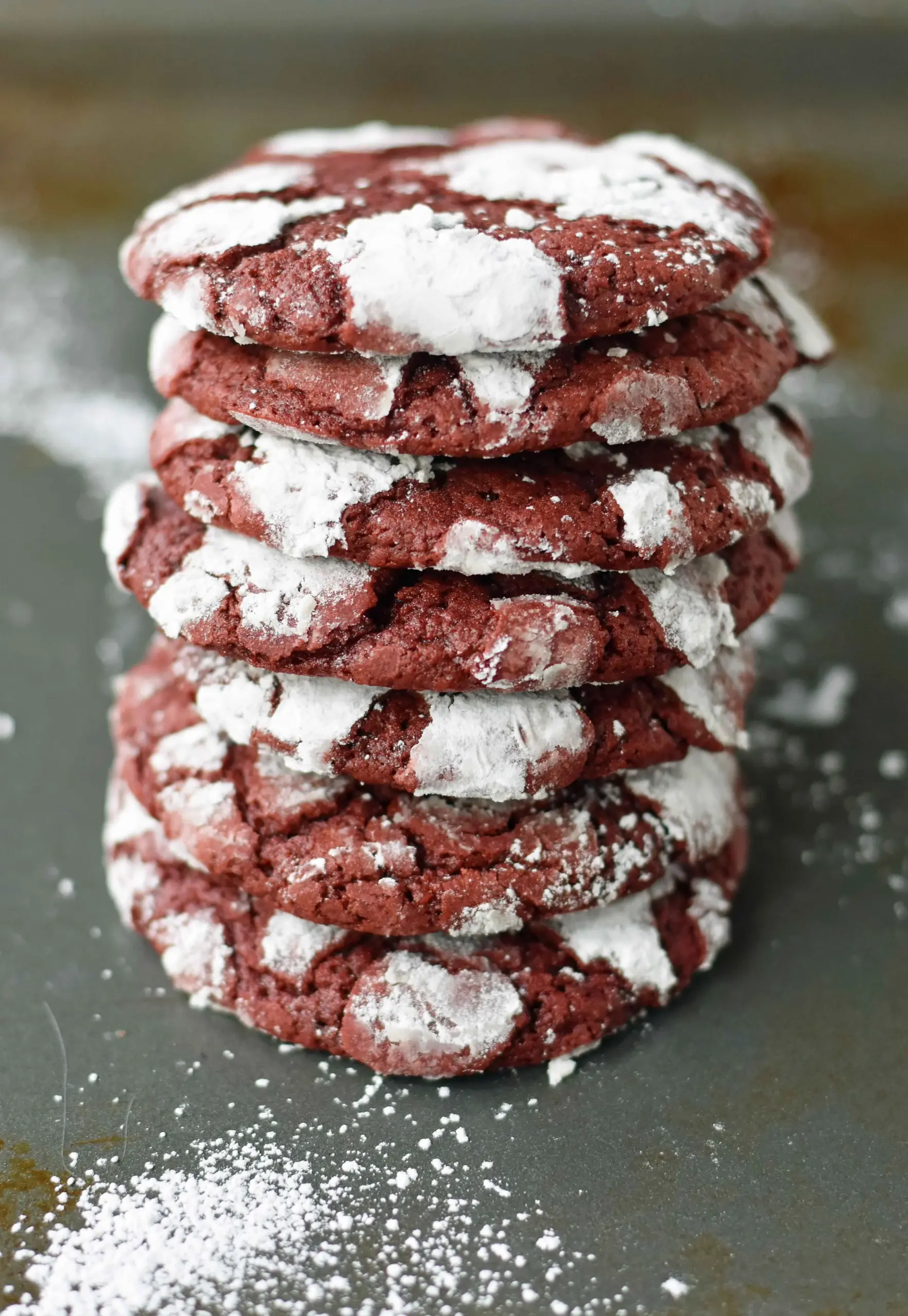 Velvet Red Crinkle Cookies